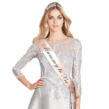 Load image into Gallery viewer, HOWAF Baby Shower Sash Party Decoration Mummy To Be Sash and Tiara, Mummy To Be Rhinestone Crown Headband Mum To Be Gifts Party Accessories for Her, White And Rose Gold