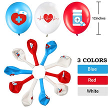 Load image into Gallery viewer, 50 Piece 12 Inch Nurse Graduation Party Balloons, White Red Blue 2022 Nurse Graduation Party Latex Balloons Congrats Nurse Decor for Medical Nurses Nursing Party Decoration Supplies