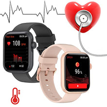 Load image into Gallery viewer, Fitonme Smart Watch for Men Woman 1.69'' Bluetooth Smartwatch Make or Receive Calls Fitness Tracker Watch IP67 Waterproof Steps Calorie Sleep SMS for Android iPhone Black