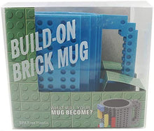 Load image into Gallery viewer, Build-On Brick Mug - Novelty Block Buddy Coffee Cup,DIY Creative Unique Valentine's Father's Day Easter Halloween Birthday Present Christmas Gifts Compatible (Blue)