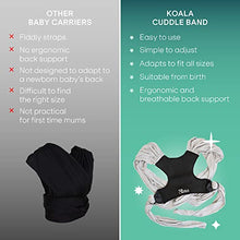 Load image into Gallery viewer, Koala Babycare Baby Sling Easy to Wear - Certified Ergonomic Support - Multi-Purpose Stretchy Baby Carrier Suitable up to 10 kg - Baby Wrap Carrier for Newborn - Light Grey - Registered Design