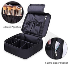 Load image into Gallery viewer, Travel Makeup Bag Large Cosmetic Bag Make up Case Organizer for Women and Girls (Black)
