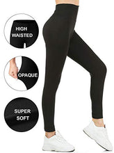 Load image into Gallery viewer, Gnpolo Womens Black High Waisted Leggings Plus Size Soft Tight Slim Tummy Control Yoga Pants