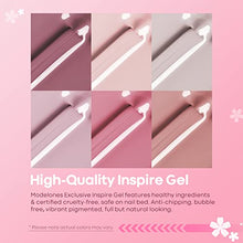 Load image into Gallery viewer, Modelones Gel Nail Polish Kit Starter with U V Lamp Portable LED Dryer Lamp, 6 Colors Soak Off Pastel Pink Gel Nail Polish Set/Gel Top & Base Coat/Essential Manicure Tools Nail Art Kit for Beginner