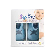 Load image into Gallery viewer, Step Ons: Half Sock and Half Shoe for Crawling Cruising and Walking! (6-12 Months, Blue Star) UK Size 3