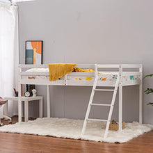 Load image into Gallery viewer, Panana Mid Sleeper Bunk Bed 3FT Single Bed Frame Wood Cabin Bed for Kids,, White