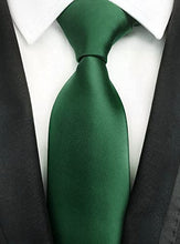 Load image into Gallery viewer, Men Ties Solid Color Neck Tie for Men Wedding Business Formal Neckties 3.15" (Green)