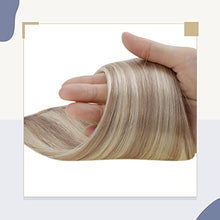 Load image into Gallery viewer, LaaVoo Blonde Highlight Ponytail Human Hair Extensions 14inch Remy Hair Extensions Highlighted Blonde Pony Tail Extensions Blonde Real Hair Ponytail Hair Extension Blonde 100% Remy Human Hair 70g