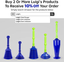 Load image into Gallery viewer, Luigi's - The World's Best Toilet Plunger | The Big, Blue & Green Unblocking Machine | Heavy Duty Unblocker with Unique Bellows Design | Clears & Unblocks All Toilets
