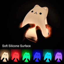Load image into Gallery viewer, Children Night Light Kids Cat Lamp, Remote Control Dimmable Light with 16 RGB Colour and 4 Lighting Modes, USB Rechargeable Lamp for Baby & Toddlers