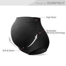 Load image into Gallery viewer, SUNNYBUY Women's Maternity High Waist Underwear Pregnancy Seamless Soft Hipster Panties Over Bump (1Black 1Skin-2pk L)