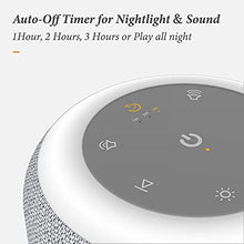 Load image into Gallery viewer, Buffbee White Noise Sound Machine with Soothing Sounds for Sleeping with Night Light, Timer and Memory Function, Fabric Design, Sleep Machine for Adults Baby Kids, Home and Office (White)