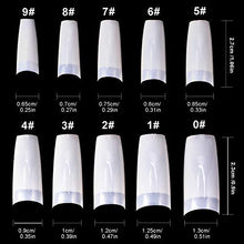 Load image into Gallery viewer, Natural False Nails, 500 Pieces Oval French Acrylic Style Fake Nails Tips, Artificial Fake Nails With Box and False Nail Clipper for Women Girls (10 Sizes)