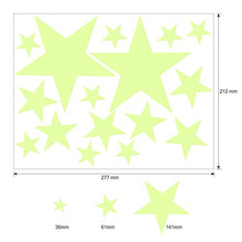 Load image into Gallery viewer, Konsait Glow In The Dark Stickers, 435pcs Luminous Dots Stars and Moon Wall Stickers DIY Wall Decal Murals for Nursery Baby Kids Bedroom Living Room Decoration