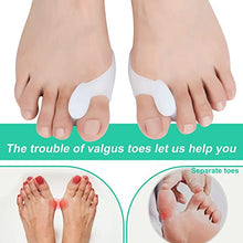 Load image into Gallery viewer, 10 Pack Gel Big Toe Separator and Bunion Protectors DYKOOK Gel Bunion Pads & Bunion Corrector Toe Straightener Spreads Big Toe Straightens Overlapping Toe Relief Bunions,Calluses Pain