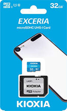 Load image into Gallery viewer, KIOXIA 32GB EXCERIA microSD Memory Card U1 Class 10 100MB/s Max Read Speed, Full HD Video Recording