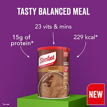 Load image into Gallery viewer, SlimFast Balanced Meal Shake, Healthy Shake for Balanced Diet Plan with Vitamins and Minerals, High in Fibre, Chocolate Flavour, 16 Servings, 600 g