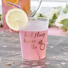 Load image into Gallery viewer, Hen Party Drinking Cups - Pack of 12 Rose Gold Designs - Ideal Hen Do Night Accessories