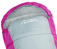 Load image into Gallery viewer, Andes Nevado 400 Mummy Sleeping Bag Warm 400GSM Filling - Compression Carry Bag Included - Ideal For Camping, Hiking, Backpacking, DoE Awards, Festivals Waterproof