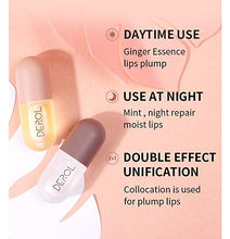 Load image into Gallery viewer, Lip Plumper Set,Natural Lip Plumper and Lip Care Serum,Lip Enhancer for Fuller,Beautiful Fuller Day & Night Moisturizing Repair Lip Gloss Set, Hydrating & Reduce Fine Lines