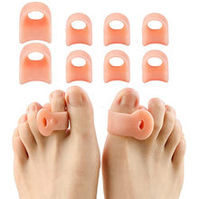 Load image into Gallery viewer, Welnove Gel Toe Separators, 8 Pack Toe Spacers(Large and Medium), Bunions And Overlap Toe Corrector for Women And Men, Toe Spreader for Reducing Pressure -Salmon