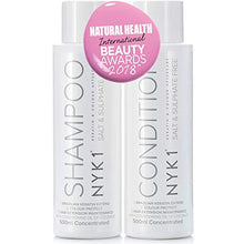 Load image into Gallery viewer, Salt Sulphate Free Hair Shampoo And Conditioner (500ml x2) Sulfate Free Shampoo And Conditioner Sets Hair Aftercare for Extensions, Colour and Keratin Kit Treatment - Sulphate Free Shampoo Conditioner