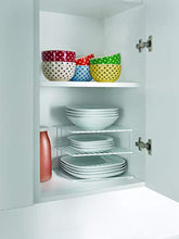 Load image into Gallery viewer, Metaltex Corner Shelf Insert Silos 25x25x195cm, Metal, White, 25x25x19cm