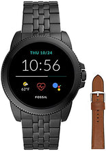 Load image into Gallery viewer, Fossil Men Gen 5E Touchscreen Smartwatch + Fossil Men's Leather Watch Strap S221300