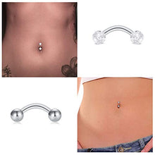 Load image into Gallery viewer, AceFun 16G Curved Barbell Piercing Rook Helix Piercing Augenbrauen Bauchnabel Piercing Ring Lippenpiercing 8 Stück