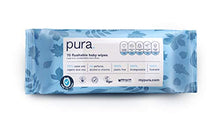 Load image into Gallery viewer, Pura Flushable Baby Wipes 100% Plastic Free, 99% Water, Suitable for Sensitive Skin & Eczema Prone Skin, Hypoallergenic. Biodegradable, Compostable, Vegan. 10 x 70 per pack, (700 Wet Wipes)