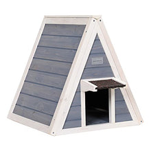 Load image into Gallery viewer, Petsfit Outdoor Cat House,Triangle Cat House Outdoor with Escape Door, Cat Outdoor House Front Door with Eave to prevent Rain for Cat and Small Animals