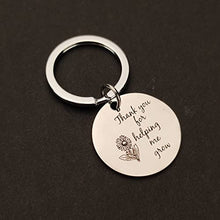 Load image into Gallery viewer, Teacher Appreciation Gifts for Women Men, Thank You for Helping Me Grow Gifts for Teacher Keyring