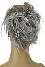 Load image into Gallery viewer, PRETTYSHOP XXL Hairpiece Scrunchy Updo Bridal Hairstyle Voluminous Wavy Messy Bun Gray Mix G10F