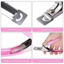 Load image into Gallery viewer, Natural False Nails, 500 Pieces Oval French Acrylic Style Fake Nails Tips, Artificial Fake Nails With Box and False Nail Clipper for Women Girls (10 Sizes)