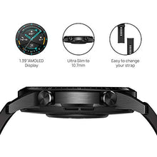 Load image into Gallery viewer, HUAWEI Watch GT 2 (46 mm) Smart Watch, 1.39 Inch AMOLED Display with 3D Glass Screen, 2 Weeks Battery Life, GPS, 15 Sport Modes, 3D Glass Screen, Bluetooth Calling Smartwatch, Matte Black