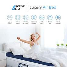 Load image into Gallery viewer, Active Era Luxury King Size Double Queen Air Bed - Elevated Inflatable Air Mattress, Electric Built-in Pump, Raised Pillow & Structured I-Beam Technology, Height 56cm