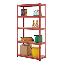 Load image into Gallery viewer, BiGDUG Red 5 Tier Garage Shelving Kits | Boltless Shed Racking Storage | 178 x 90cm (Pack of 2)