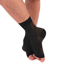 Load image into Gallery viewer, Casiz Dr Sock Soothers Socks, Plantar Fasciitis Socks Ultimate Support Sleeves for Your Aching Heels Unisex - Night Splint Pain Relief Black L to XL 1 Pair