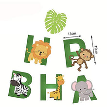 Load image into Gallery viewer, Kitchen-dream Jungle Birthday Party Decoration, Happy Birthday Banner, Safari Jungle Animal Banner, Paper Bunting Garland Set Forest Theme Birthday Festival Party Decoration