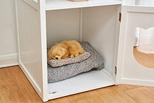 Load image into Gallery viewer, Cherry Tree Furniture BASTET Wooden Cat Cave Bedside Cabinet | Litter Box | Cat House Nightstand (White)