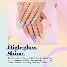 Load image into Gallery viewer, Beetles Gel Nail Polish - 20 Pcs Gel Nail Polish Set Pastel Paradise Soak Off Nail Gel Polish Nude Gray Pink Blue Glitter Gel Polish Starter Kit with Glossy Matte Top Base Gel Coat Easter Decoration
