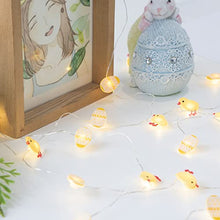 Load image into Gallery viewer, Vanthylit Set of 2 Easter Lights 3M 30 LED Easter Egg Chicken Bunny and Carrot Fairy Lights Batter Operated Decorative Lights for Bedroom Home Party Table Easter Decorations (Warm White)