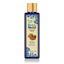 Load image into Gallery viewer, Blue Nectar Ayurvedic Slimming Oil and Anti Cellulite Oil for Slim and Tone Skin with Tea Tree Essential Oil and 11 Vital Herbs (100 ml ) - Firming & Body Fat Burning Massage Oil Weight Losing