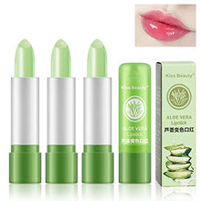 Load image into Gallery viewer, 3 Pcs Aloe Vera Color Changing Lipstick,Long Lasting Lip Care Nutritious Plumper Lip Balm Moisturizer Magic Temperature Color Change Lip Gloss Matte Makeup(3 Pcs)