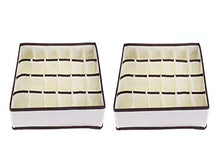 Load image into Gallery viewer, Calish Collapsible Drawer Organisers (2 Pack) Drawer Dividers Wardrobe Closet Organisers, Socks Bra Underwear Storage Boxes for 24 Cell