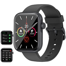 Load image into Gallery viewer, Fitonme Smart Watch for Men Woman 1.69'' Bluetooth Smartwatch Make or Receive Calls Fitness Tracker Watch IP67 Waterproof Steps Calorie Sleep SMS for Android iPhone Black
