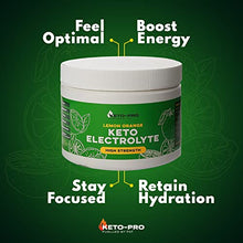 Load image into Gallery viewer, Keto-Pro Keto Electrolytes 250g | Keeping You Electric | Electrolyte Powder & Salts with Astaxanthin | Supporting Your Keto Fasting, Health & Fitness Goals | Lemon Orange Flavour