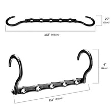 Load image into Gallery viewer, HOUSE DAY 10Pcs Space Saving Hangers, Clothes Organiser for Wardrobe, Clothes Hangers Space Savers, Magic Hangers, Space Makers - Black