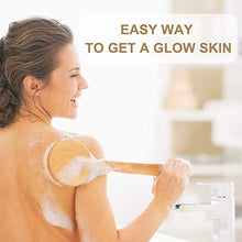 Load image into Gallery viewer, Sportout 2 Packs Dry Brushing Body Brush, Exfoliating Bath Shower Scrubber, Natural Bristle Cellulite Massager
