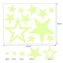 Load image into Gallery viewer, Konsait Glow In The Dark Stickers, 435pcs Luminous Dots Stars and Moon Wall Stickers DIY Wall Decal Murals for Nursery Baby Kids Bedroom Living Room Decoration